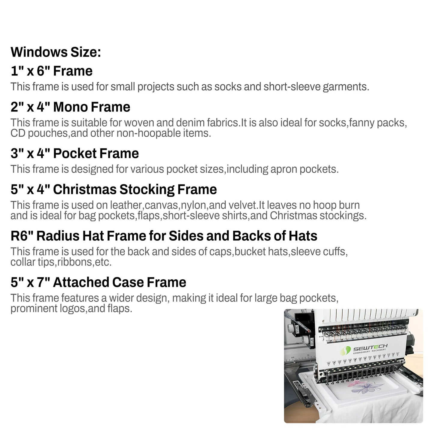 Magnetic Embroidery Hoop and Frames for Tajima SAI Embroidery Machine