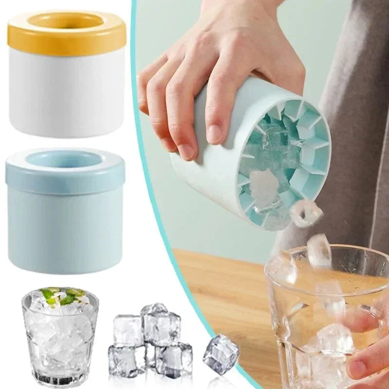 Silicone Round Ice Cube Mold for Barware and DIY Ice Maker