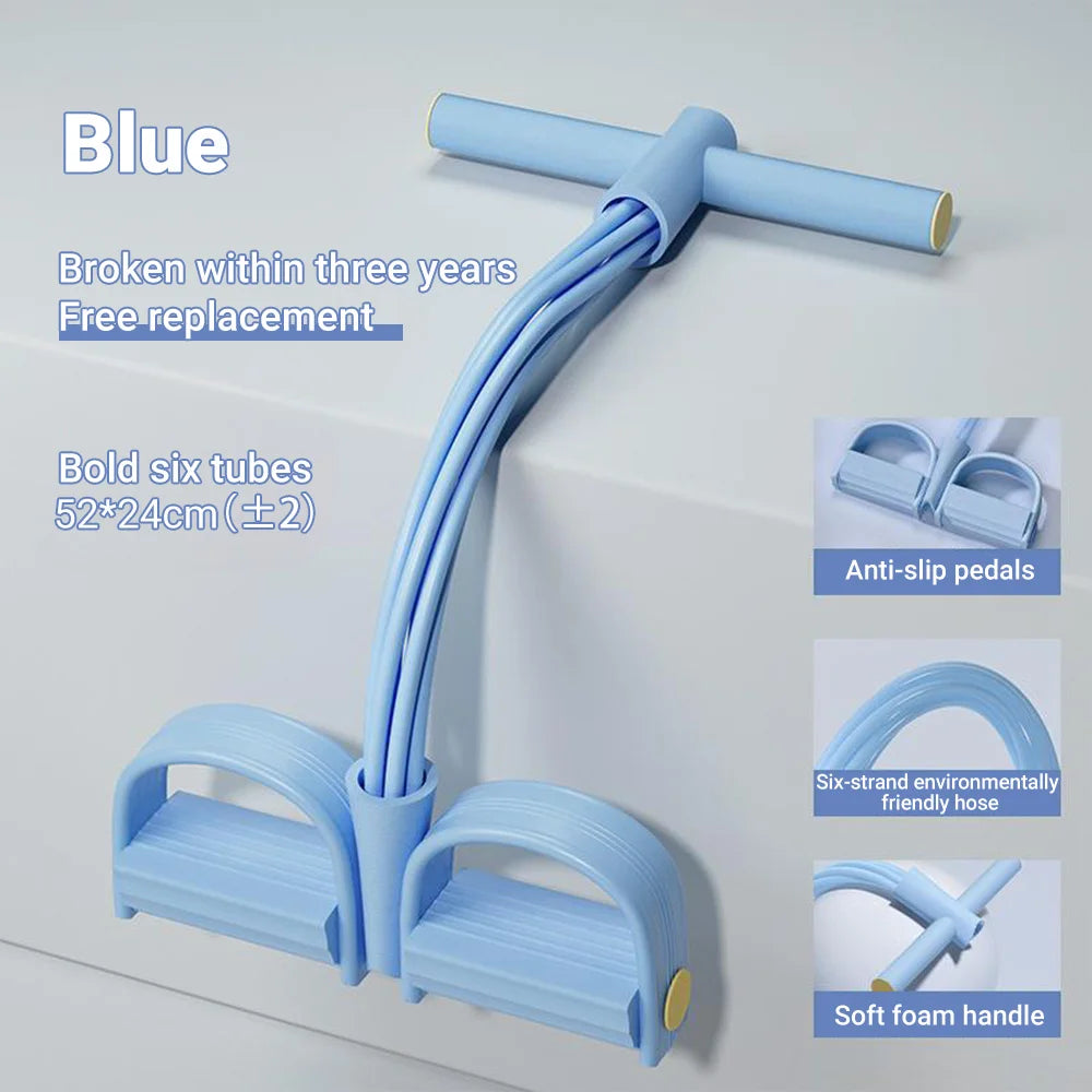 Multi Function 6 Tube Resistance Band Tension Rope For Gym