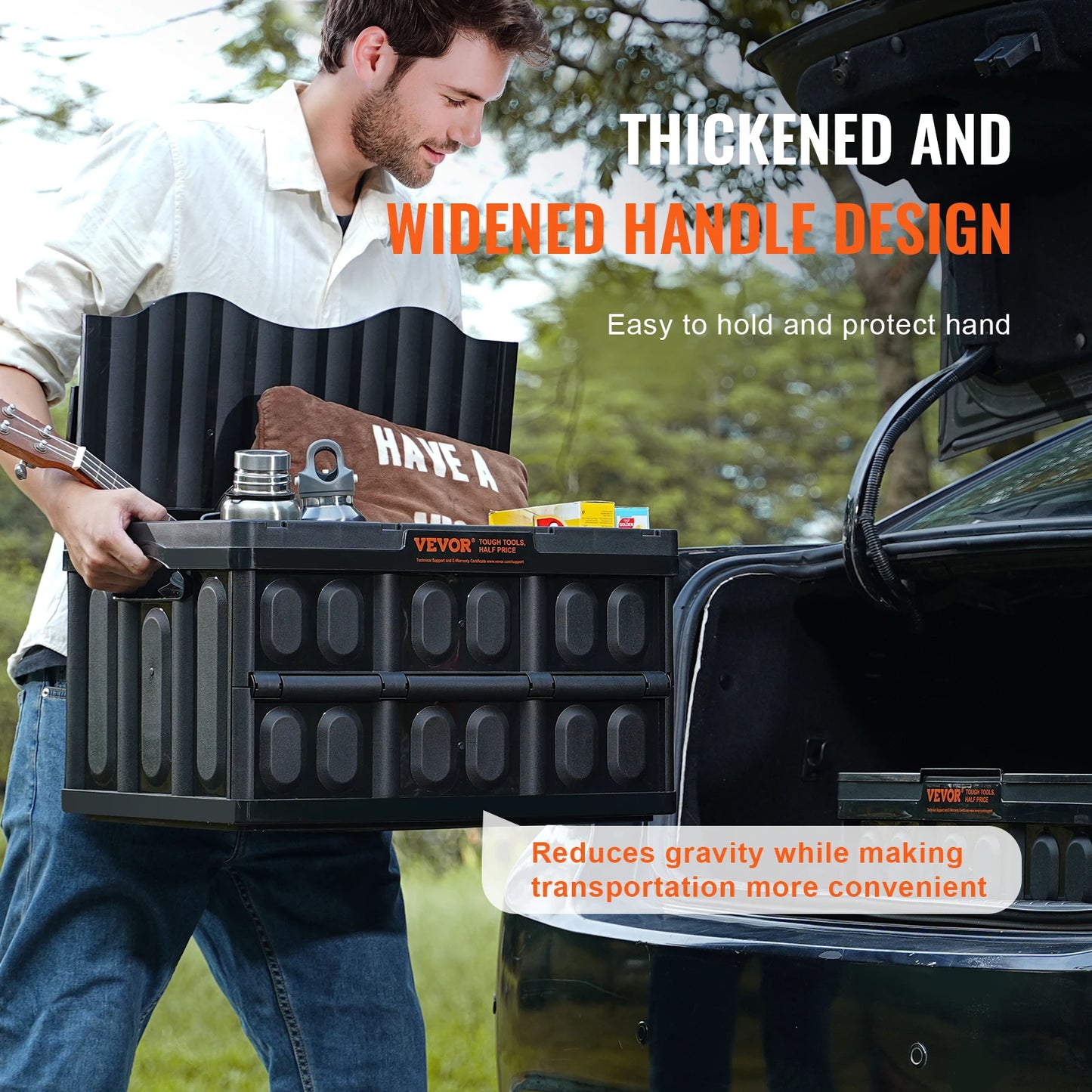Three Piece Collapsible Stackable Storage Bins With Lids For Home Garage