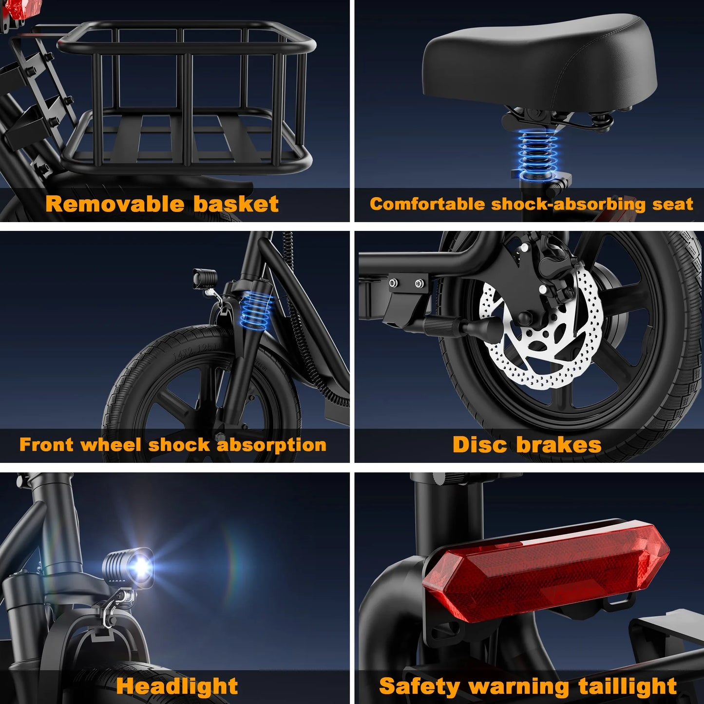 Electric Scooter With Seat For Adult 500W 48V 10.4Ah Battery