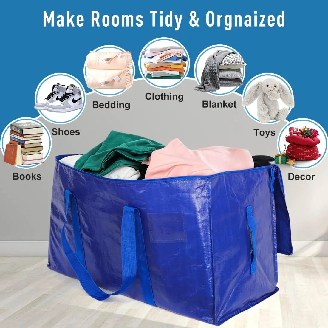 Extra Large Moving Bags Heavy Duty With Zippers And Handles