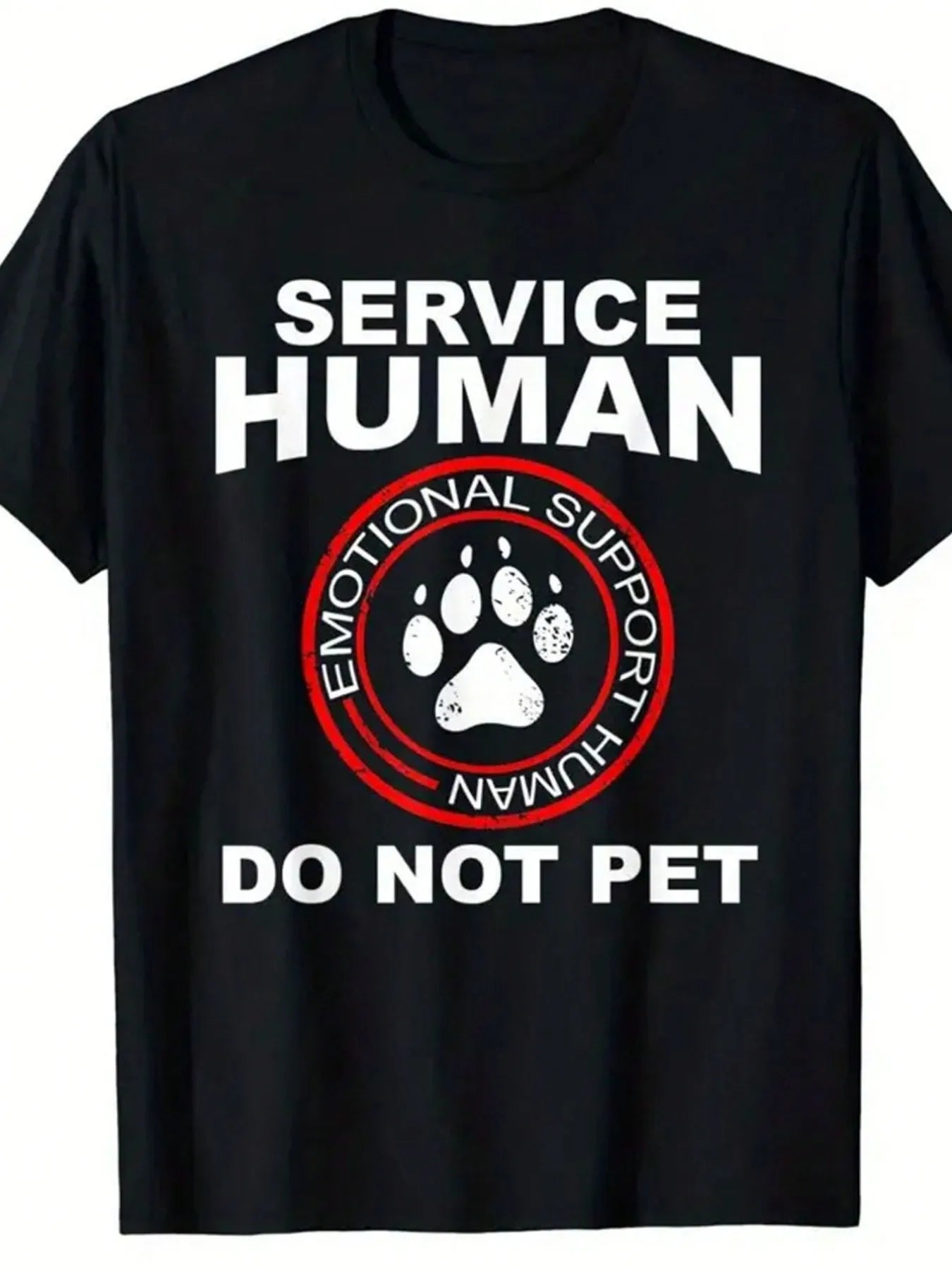 Harajuku Y2K Cotton Mens T Shirt Dog Owner Emotional Support