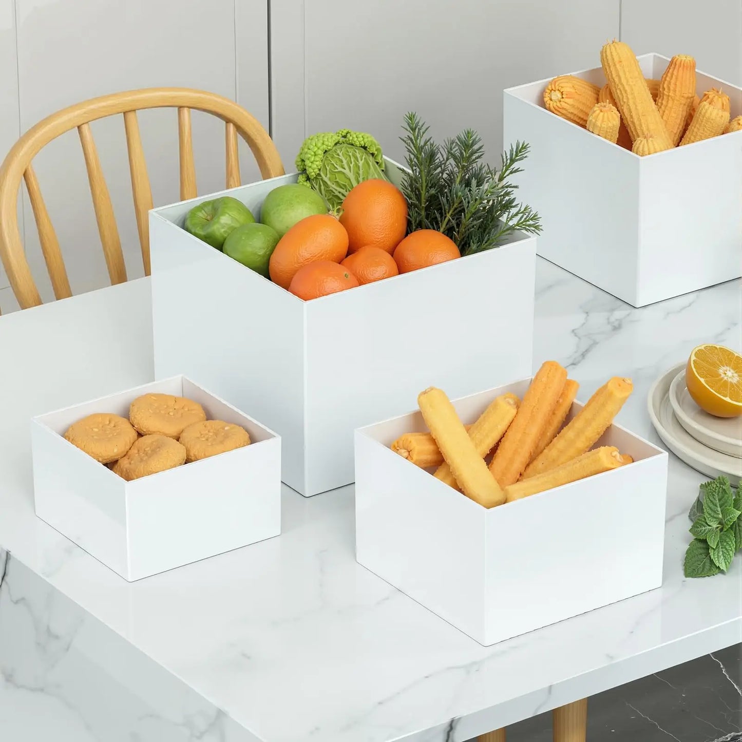 HiMISS Acrylic Buffet Risers Set For Dessert Table Display