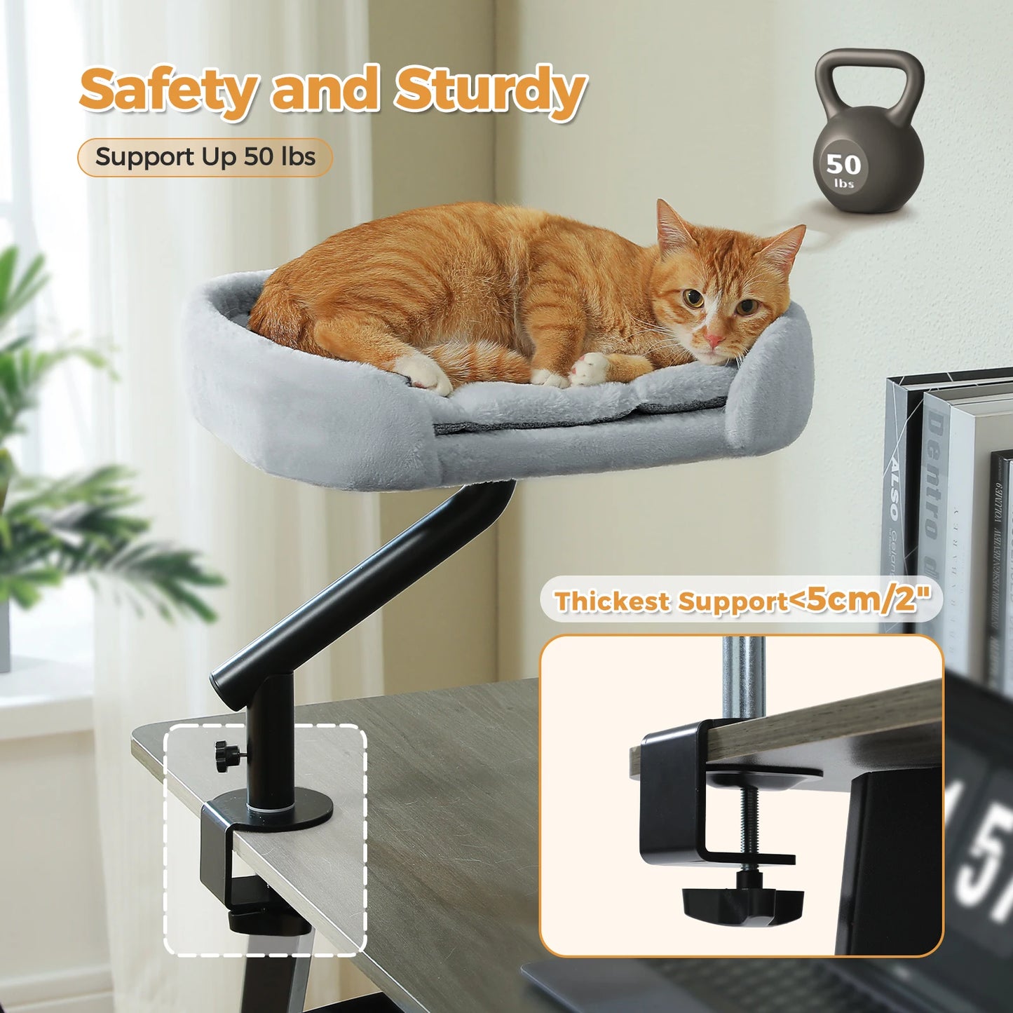 PAWZ Road Cat Desk Bed 360 Rotatable Cat Stand Hammock
