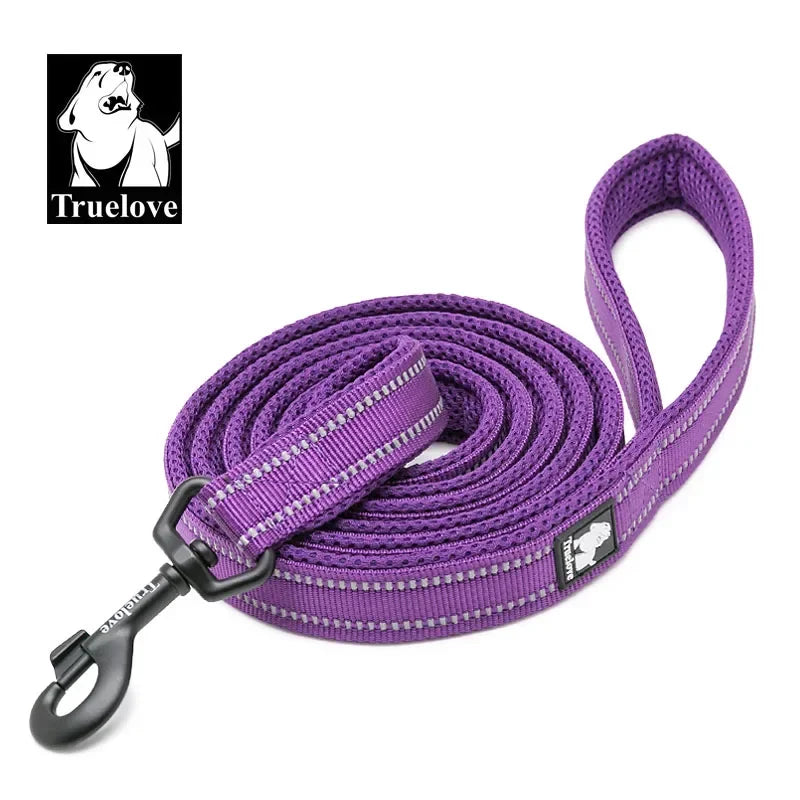 TRUELOVE Reflective Nylon Mesh Padded Pet Leash For Dogs And Cats