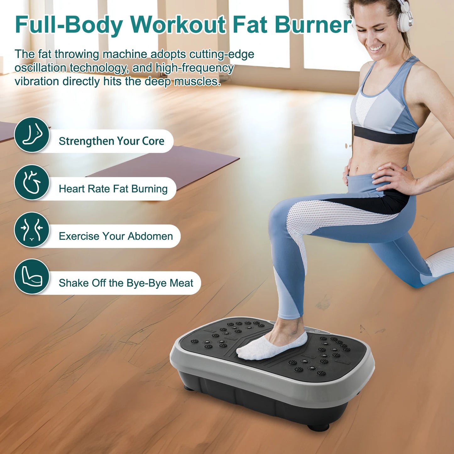 Vibration Plate Exercise Machine For Home Full Body Workout