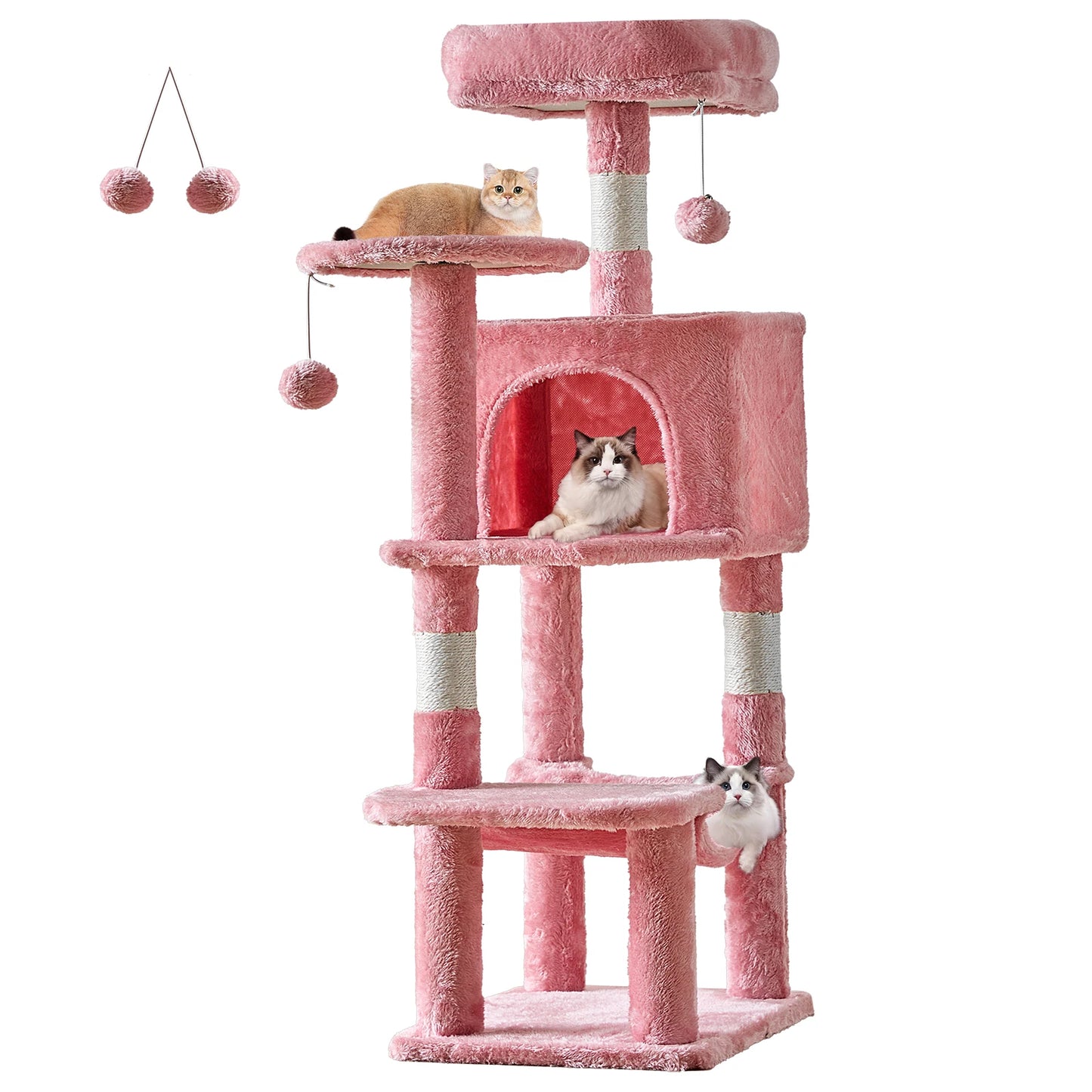 JHK Cat Tree MultiCat Climbing Tower Indoor Sisal Scratching Posts