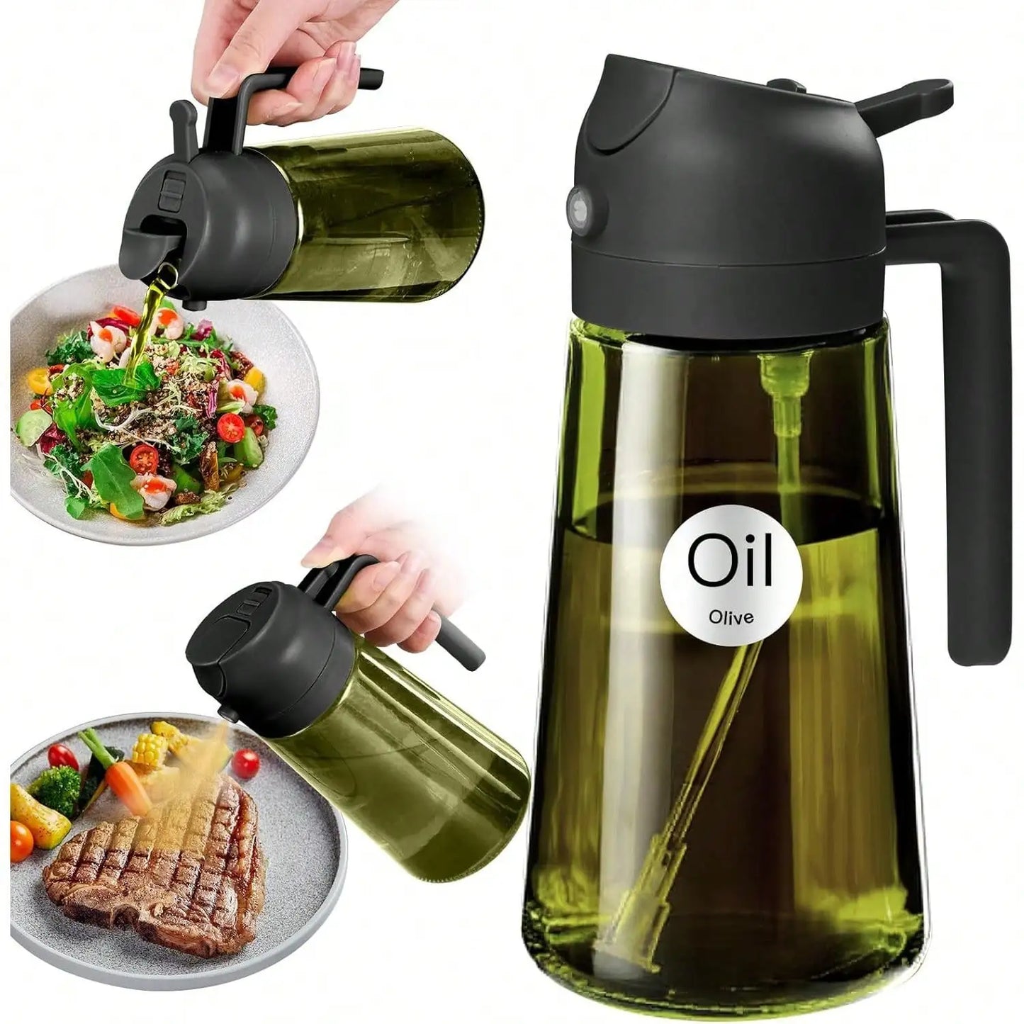 Olive Oil Dispenser 2 In 1 Cooking Oil Sprayer Mister