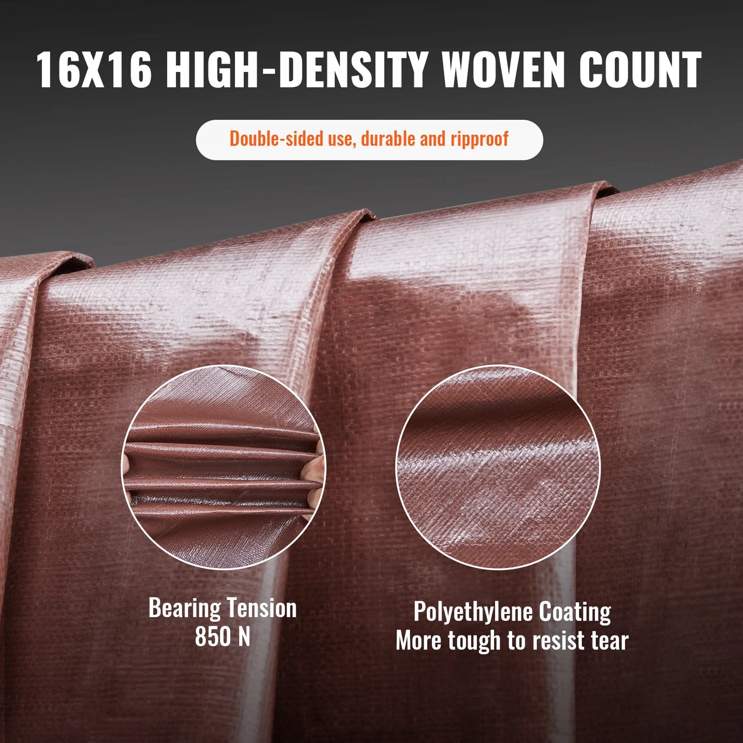 SucceBuy Heavy Duty Tarp Waterproof Poly Tarpaulin With Grommets