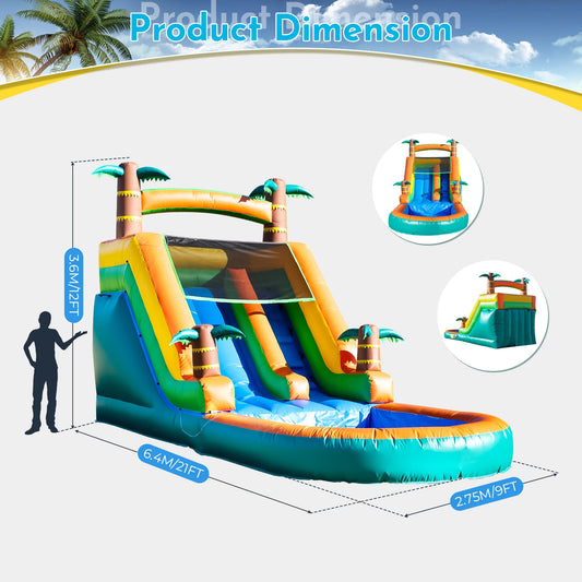 King Inflatable Commercial PVC Water Slide Bounce House With Blower