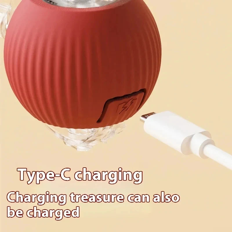 Rechargeable Automatic Rolling Ball Cat Toy Imitates Mouse
