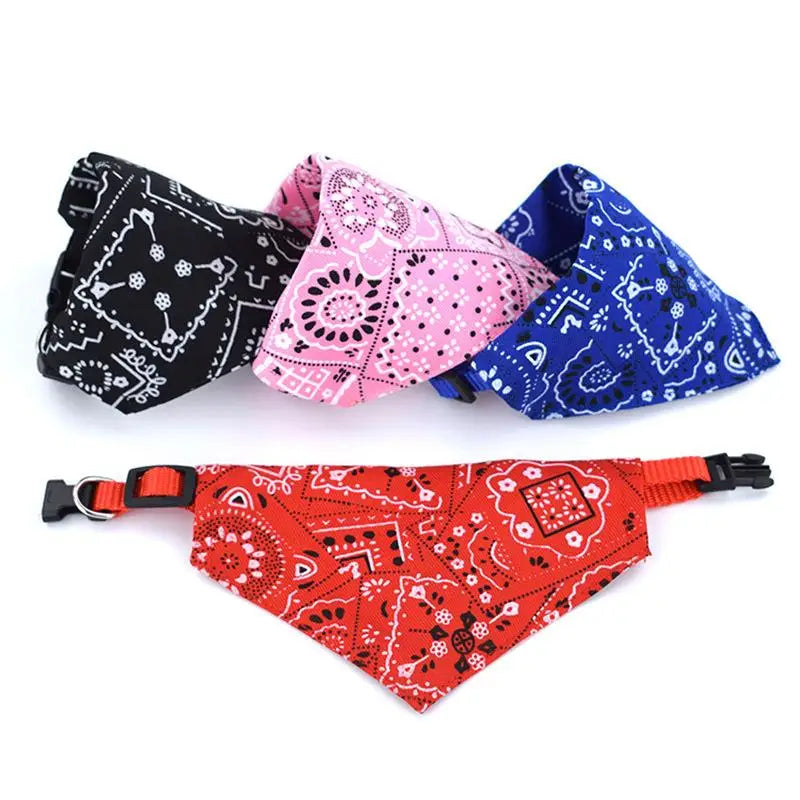 Adjustable Cat Collar With Scarf Bandana Pet Necktie