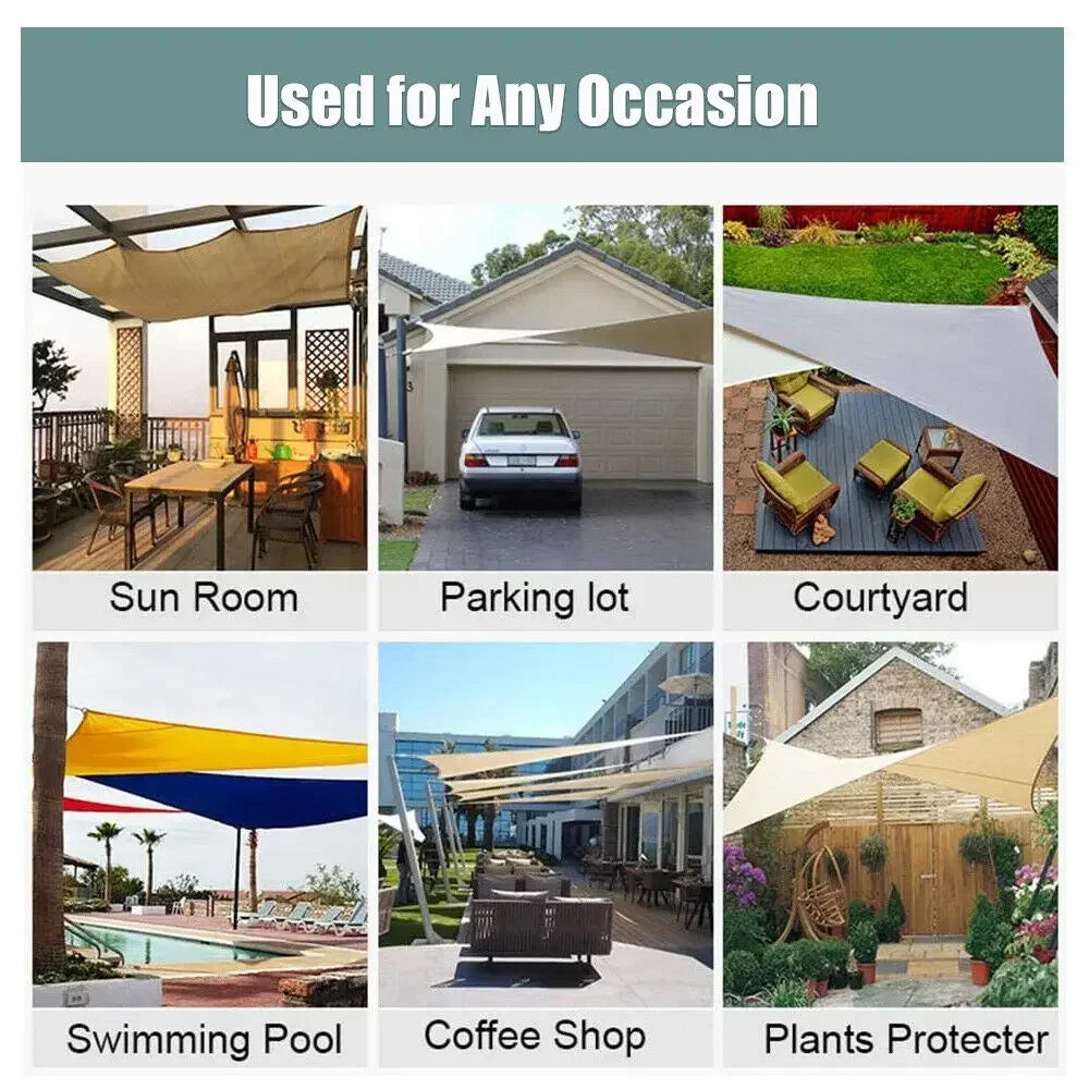 Waterproof Shade Sail Sun Shelter For Outdoor Canopy And Patio