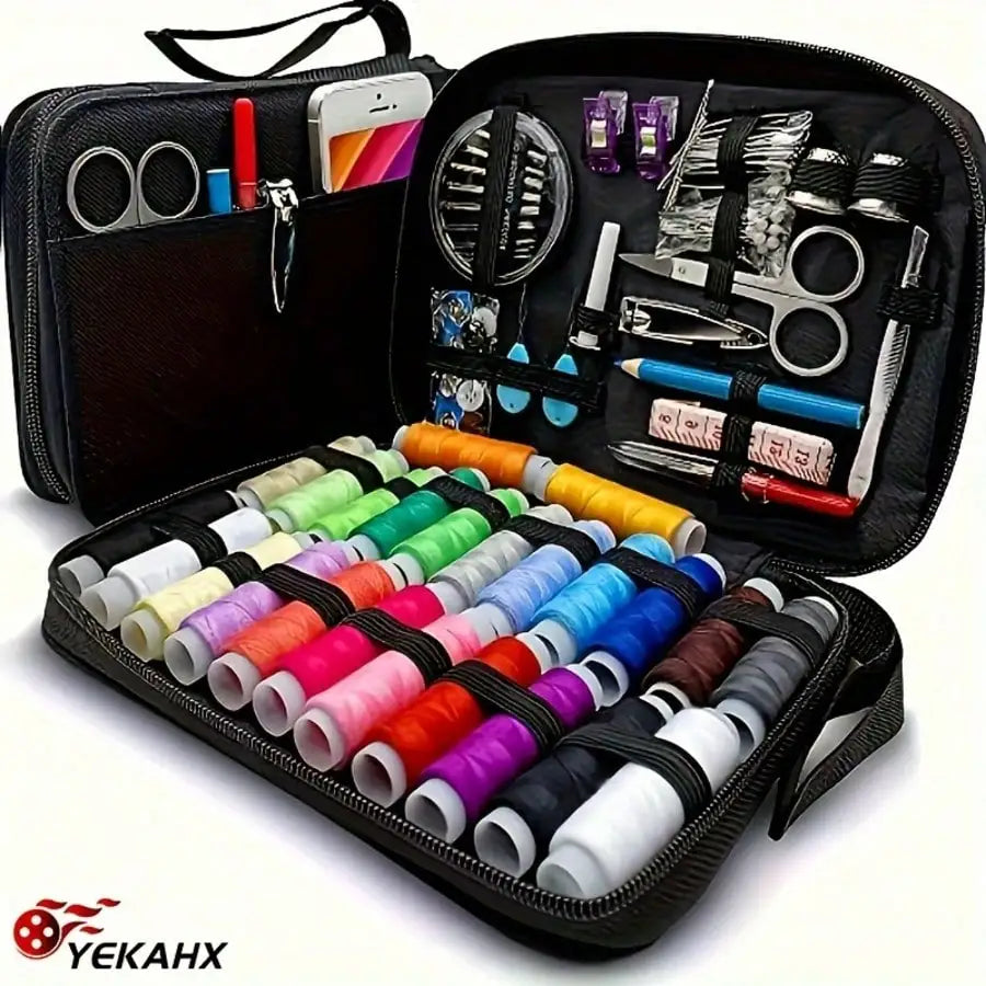 95-Piece Portable Sewing Kit With Threads Needles And Needle Threader