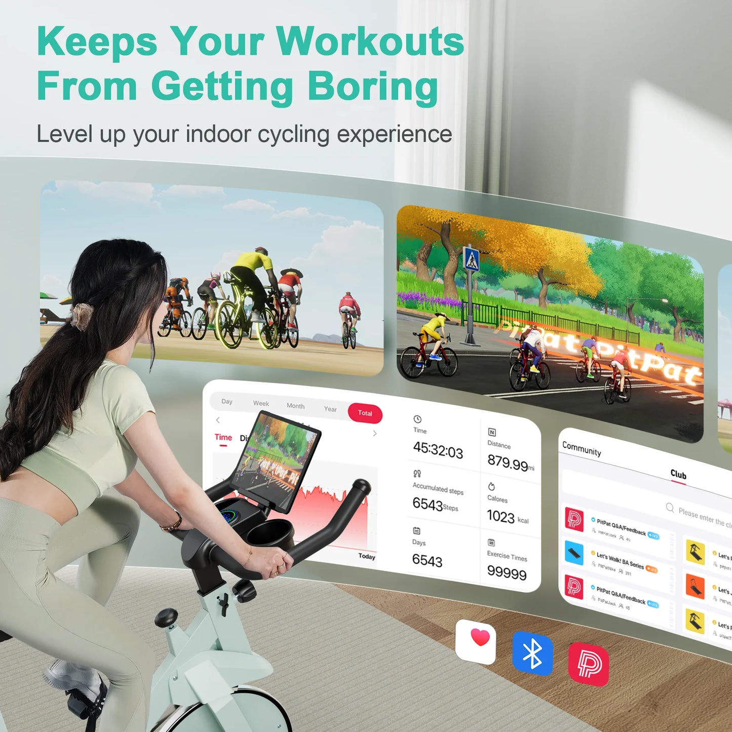 Superun 32 Level Magnetic Resistance Stationary Bike For Home Workouts