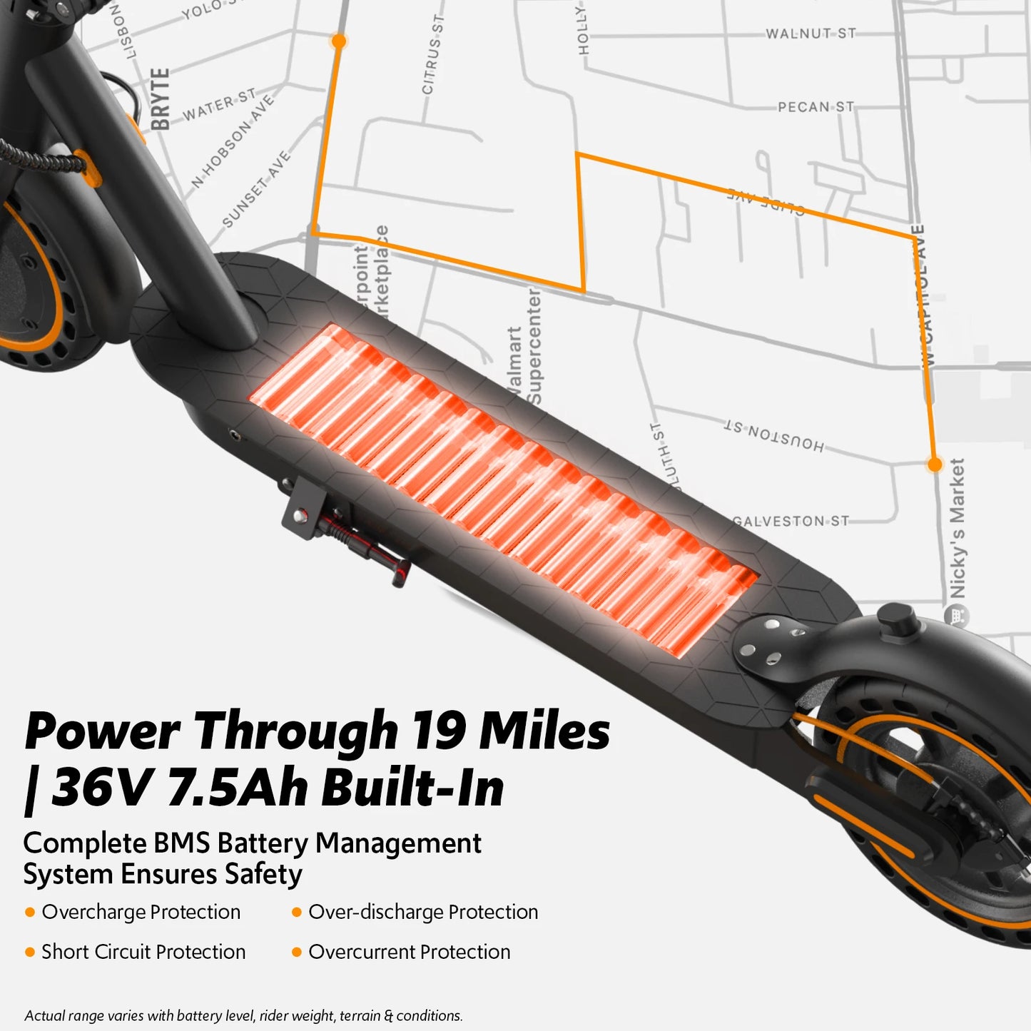 Electric Scooter For Adults 550W Foldable With App Control