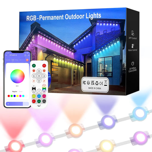 Aiopp Outdoor RGBIC LED Strip Lights With 72 Scene Modes