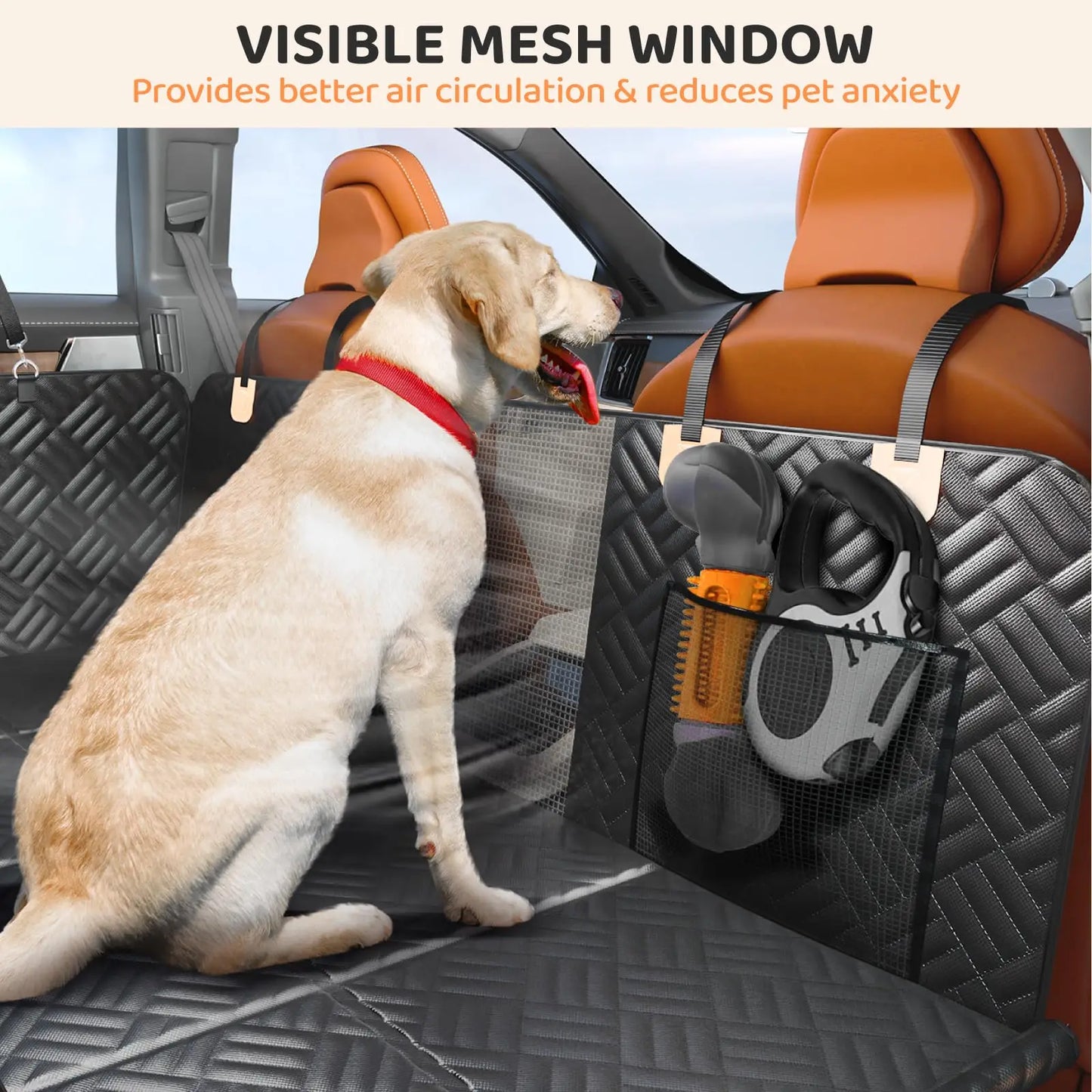 NONECN Hard Bottom Dog Seat Cover for Back Seat Extender