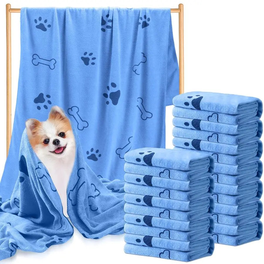 Dog Grooming Towels Microfiber 12 Pack Quick Dry Absorbent