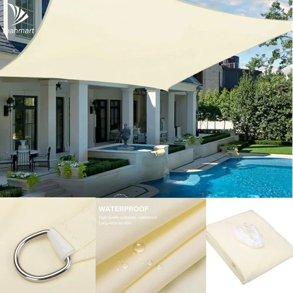 Waterproof Shade Sail Sun Shelter For Outdoor Canopy And Patio