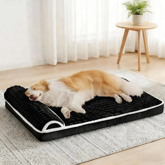NONECN Orthopedic Large Dog Bed Egg Crate Foam Removable Cover