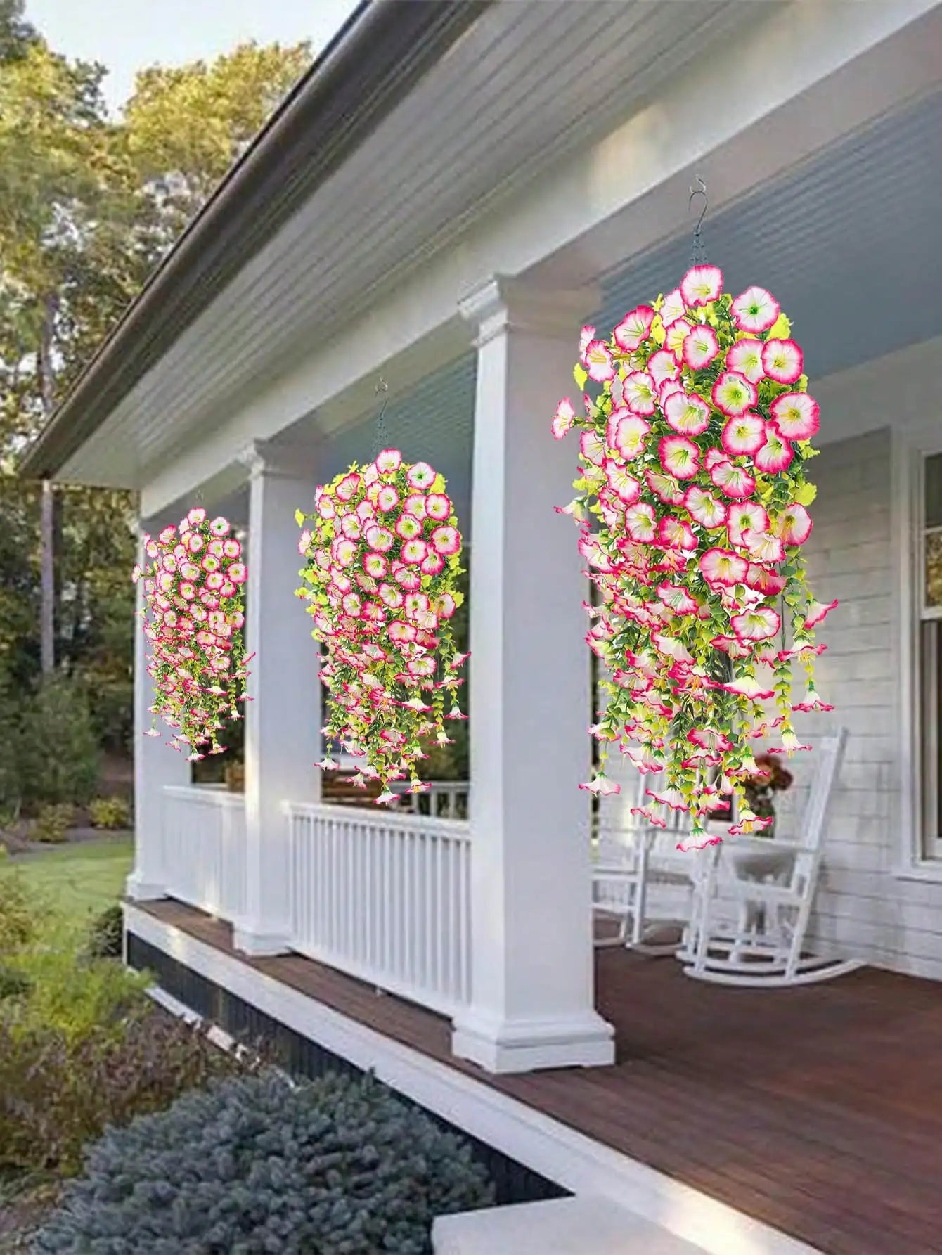Artificial Eucalyptus Silk Flower Vine UV Resistant Outdoor Garden Decor