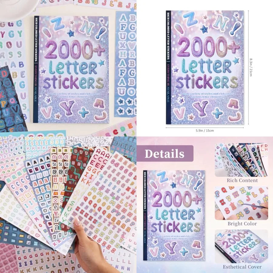 Alphabet Sticker Set Over 2000 Pieces for Journaling and Craft