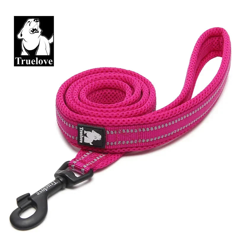 TRUELOVE Reflective Nylon Mesh Padded Pet Leash For Dogs And Cats