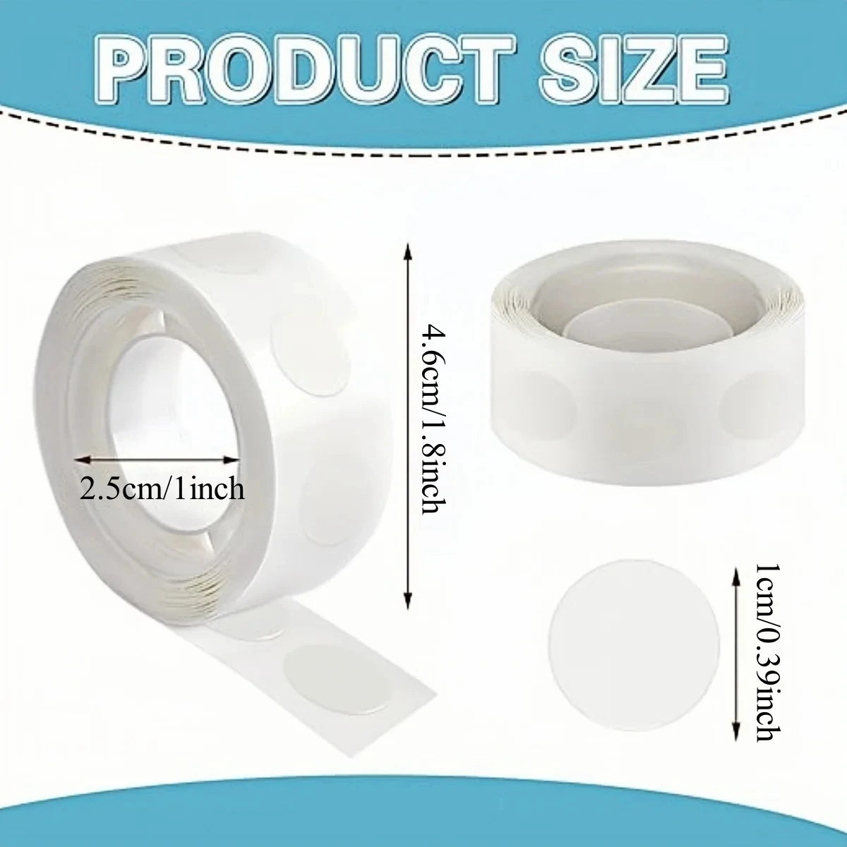 Transparent Double Sided Adhesive Dots For Balloons Multipurpose