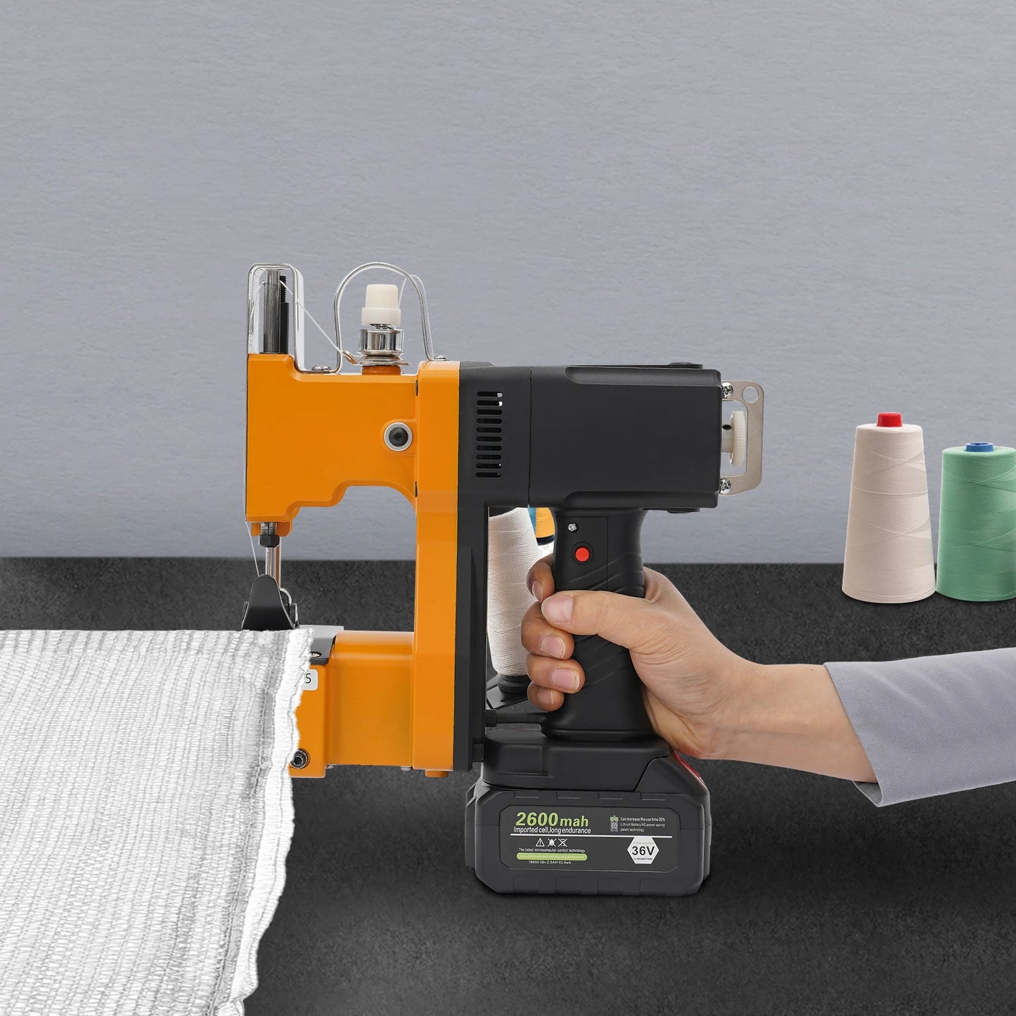Portable 190W Handheld Bag Sewing Machine High Speed 18000 RPM