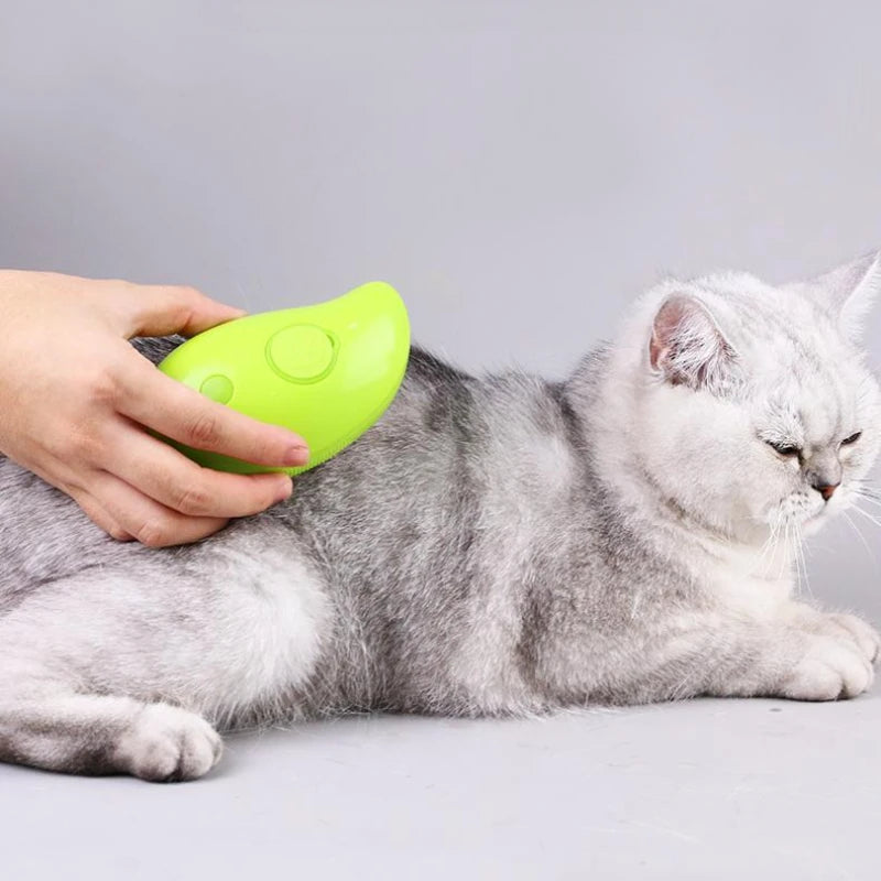 SHFY Electric Pet Steamer Brush 3-In-1 Massage Hair Removal