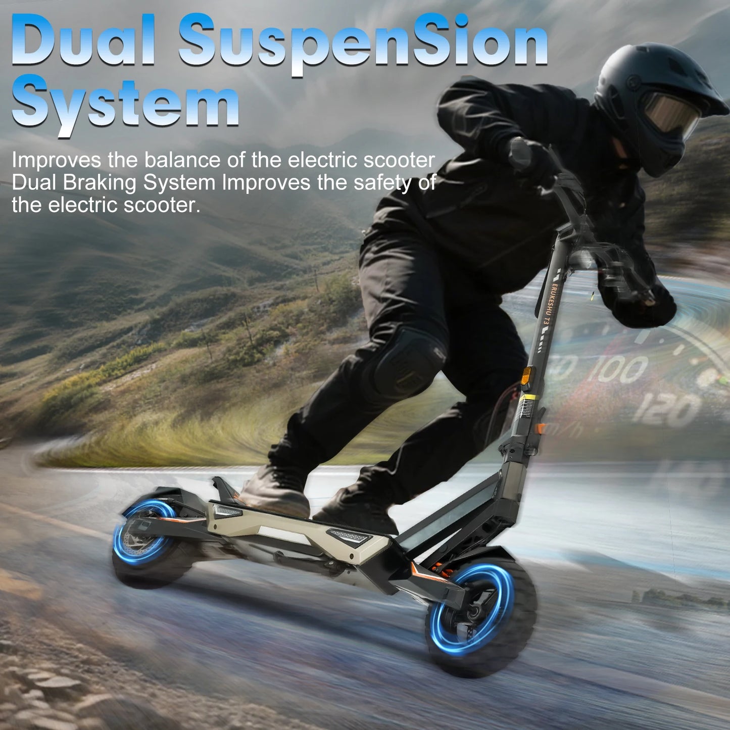 BIkydom Electric Scooter 1500W 40 MPH Max Speed 45 Miles Range