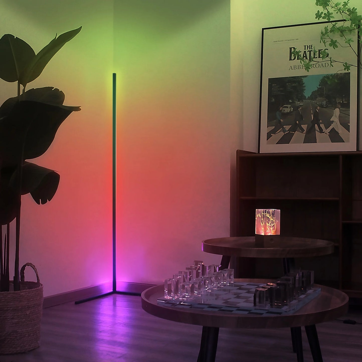 Corner Floor Lamp RGB LED For Living Room Game Room