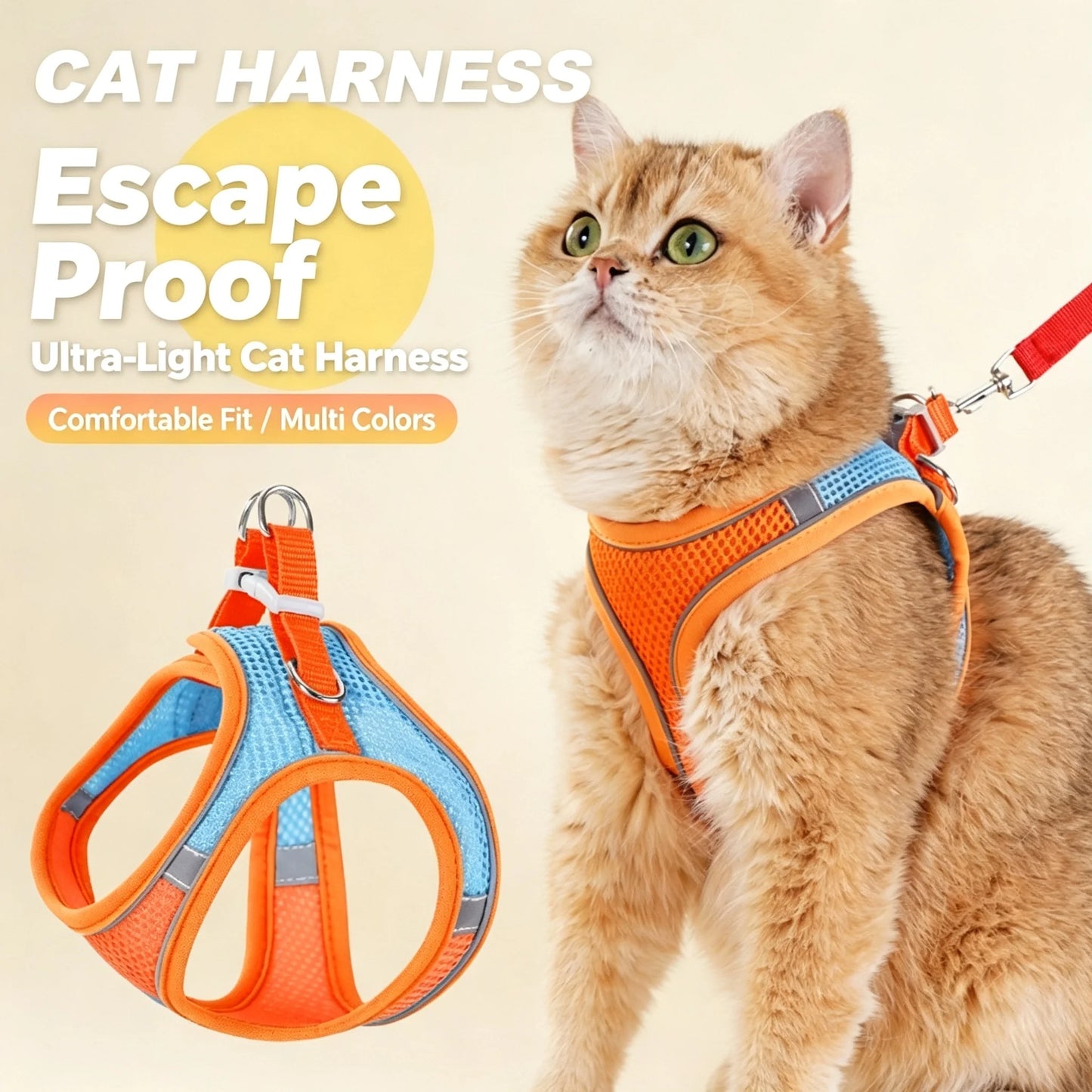 Dog Harness Leash Set For Small Dogs Adjustable Vest Lead