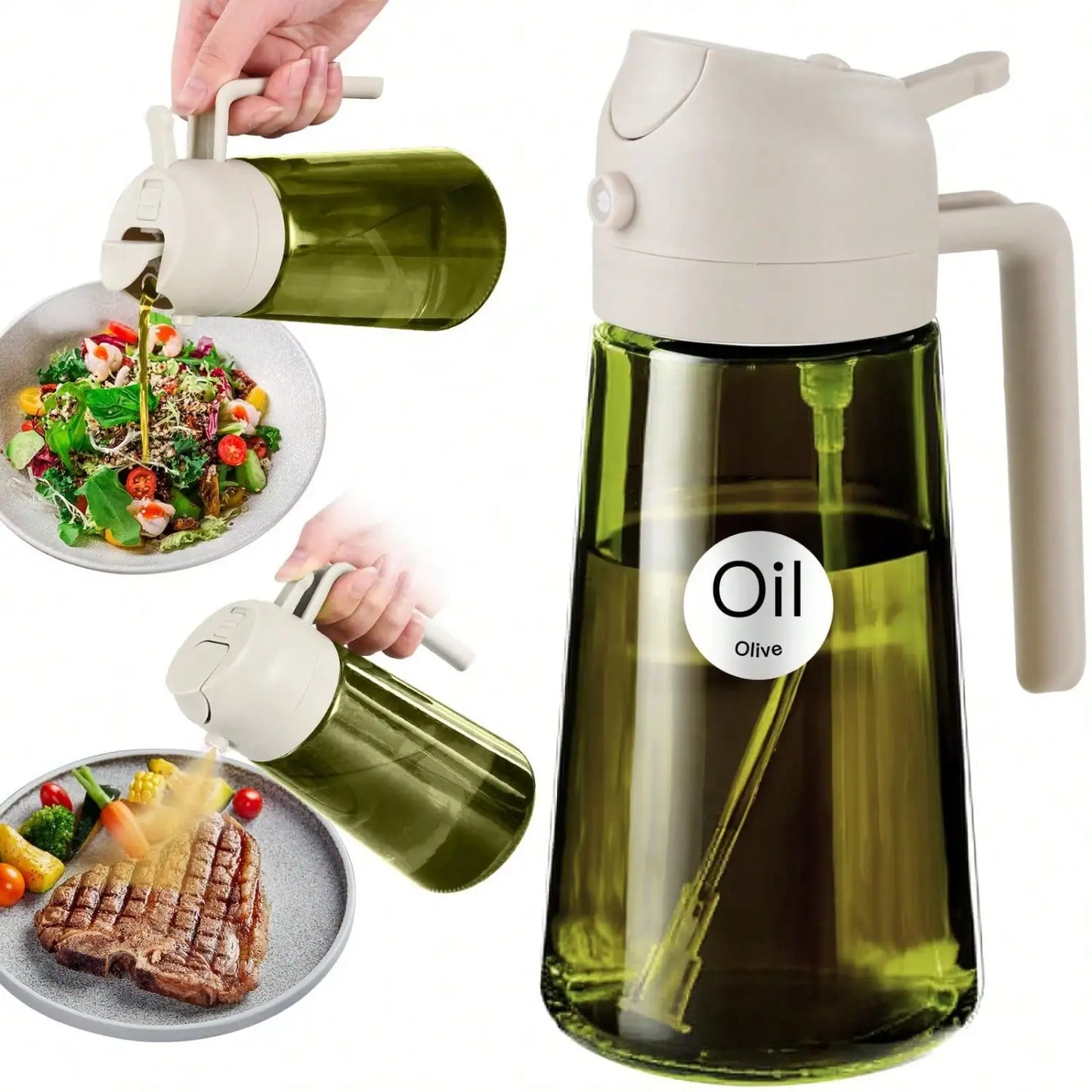 Olive Oil Dispenser 2 In 1 Cooking Oil Sprayer Mister