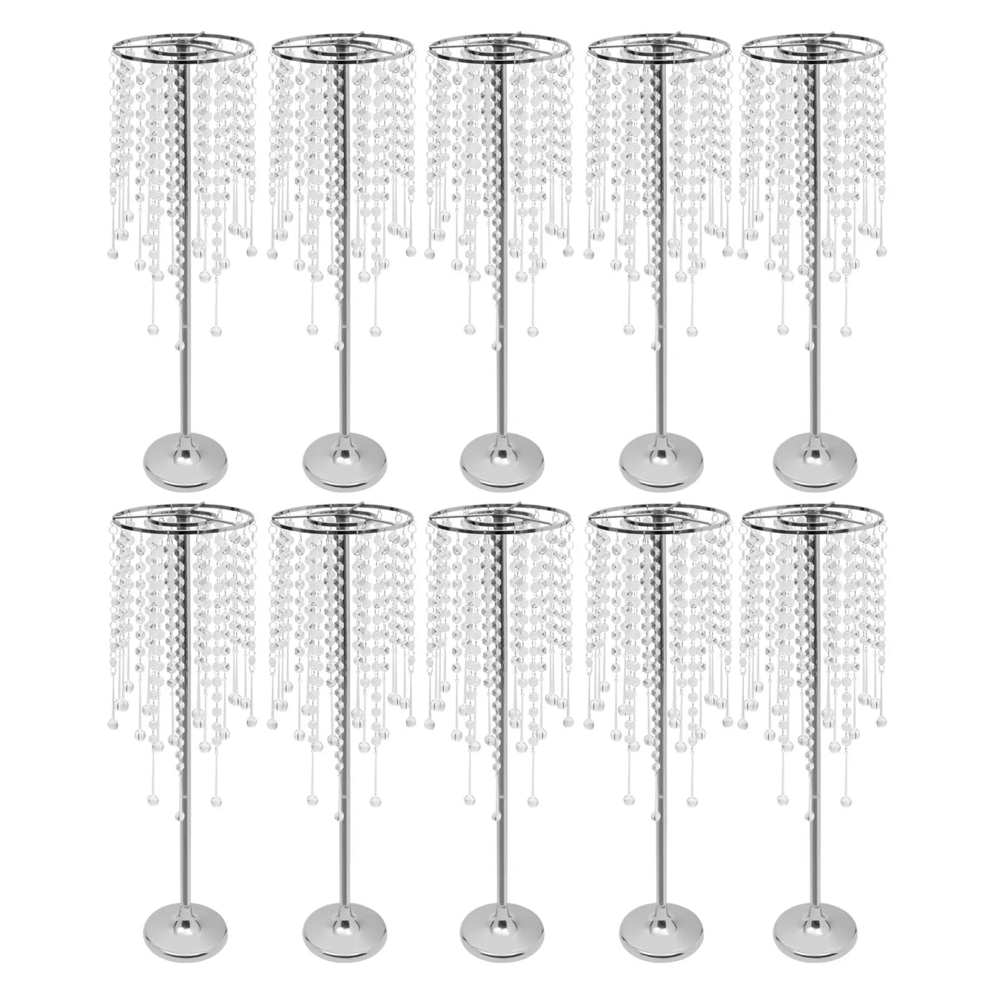Bymaocar Crystal Flower Stand Set For Wedding Decor Centerpieces