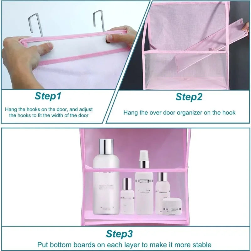 4 Layer Foldable Hanging Storage Bag Behind Door Closet Organizer