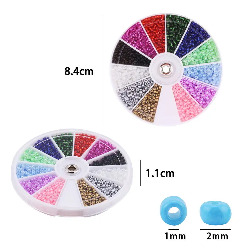 Glass Seed Beads Set 2000 Pieces For Jewelry Making DIY