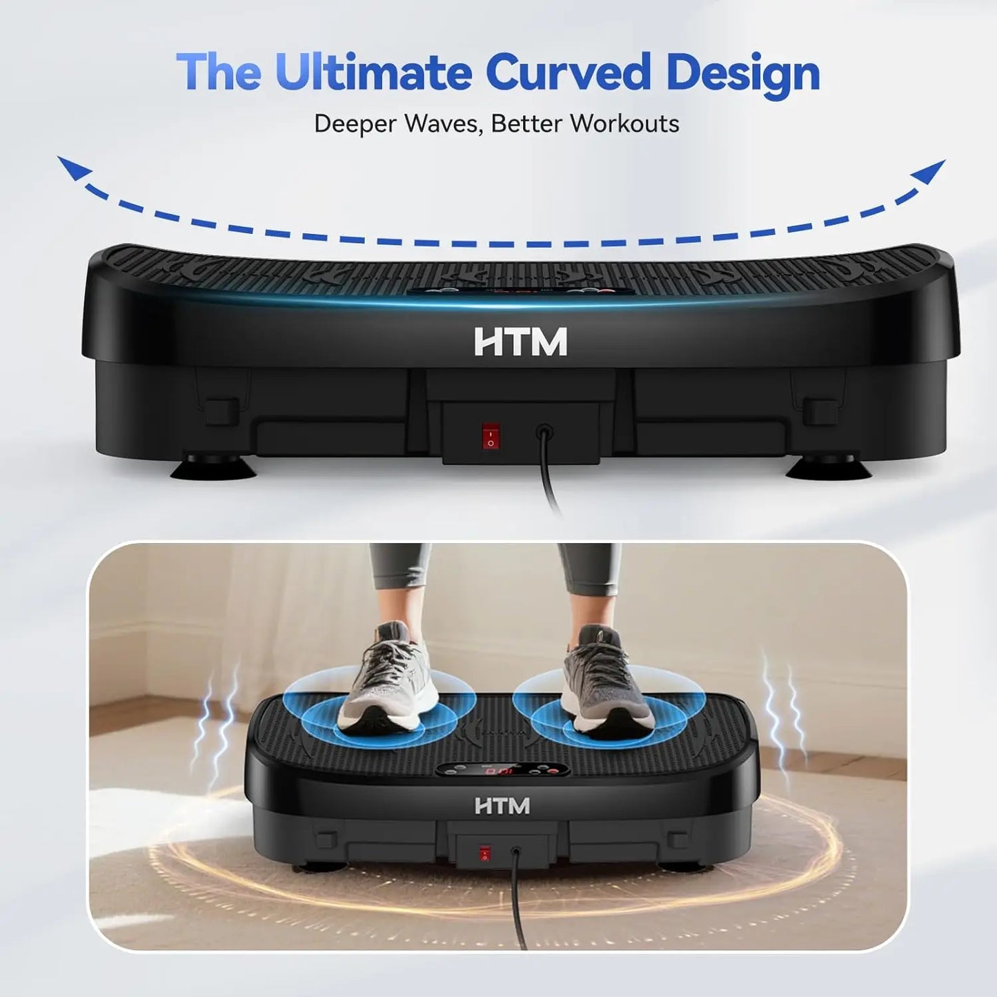 HTM Vibration Plate Fitness MultiFunction Trainer For Home Gym