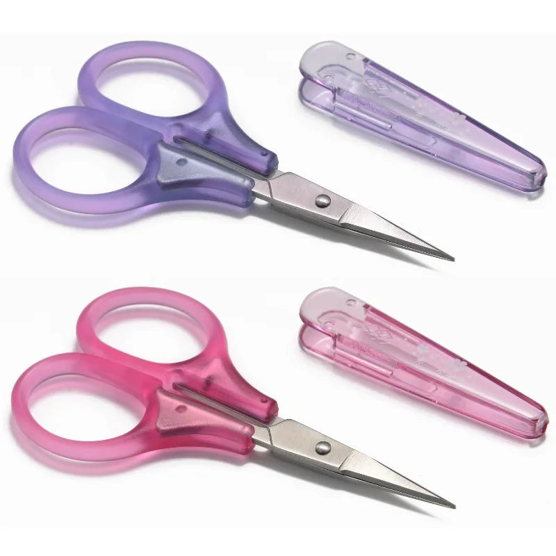 Compact Stainless Steel Precision Craft Scissors With Protective Cap TSA