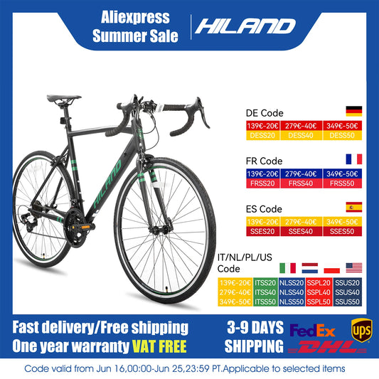 Hiland Aluminum Road Bike Shimano 14 Speeds For Men