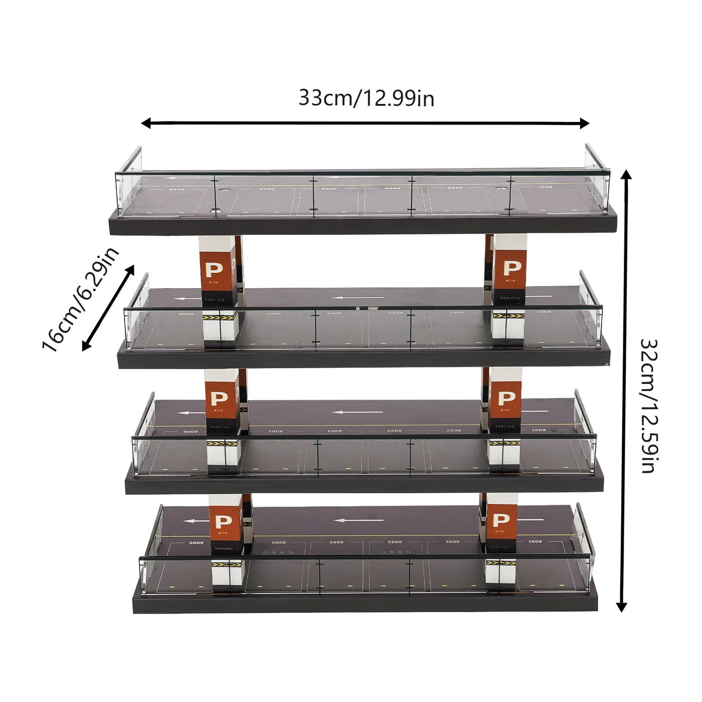 Bymaocar 4 Tier Car Display Case For Diecast Models