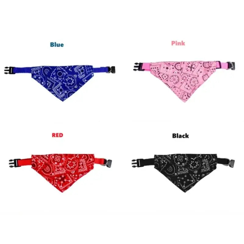 Adjustable Cat Collar With Scarf Bandana Pet Necktie