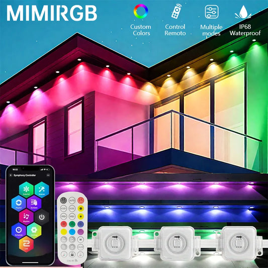 MIMIRGB Eaves Lights Outdoor LED String With Bluetooth Control