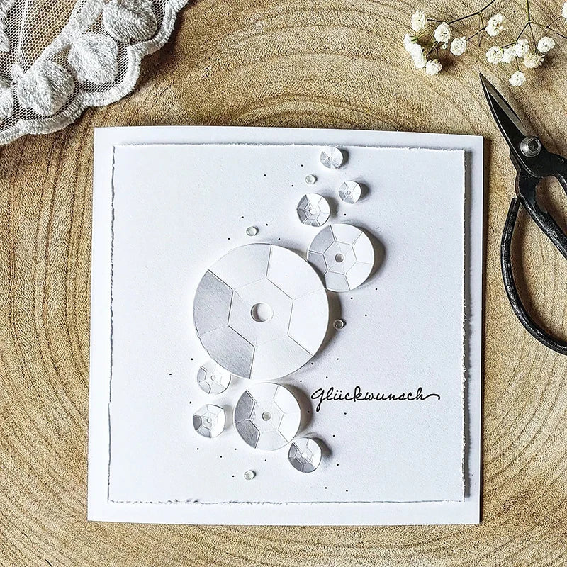 Round Sequin Metal Cutting Dies For Card Making Scrapbooking