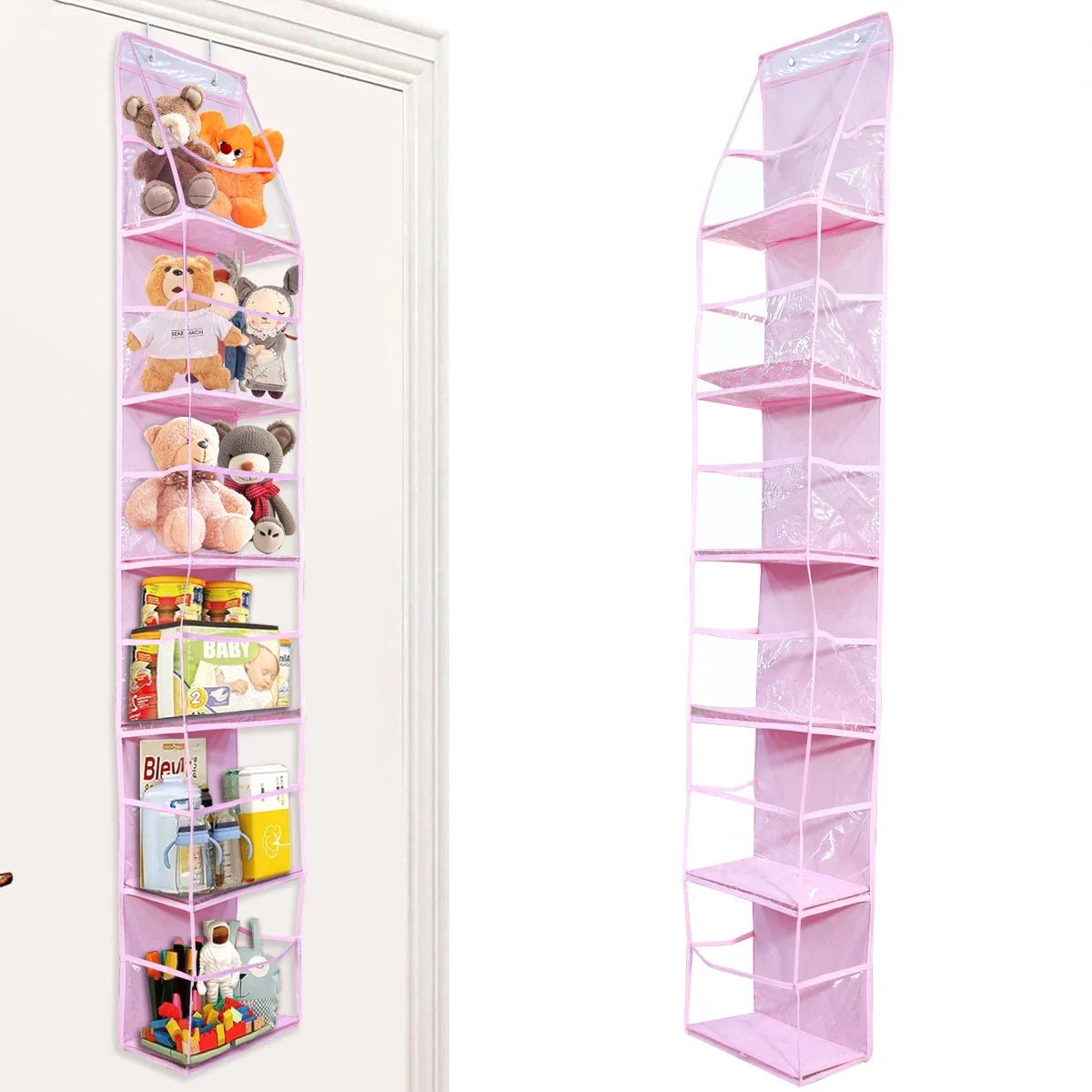 4 Layer Foldable Hanging Storage Bag Behind Door Closet Organizer