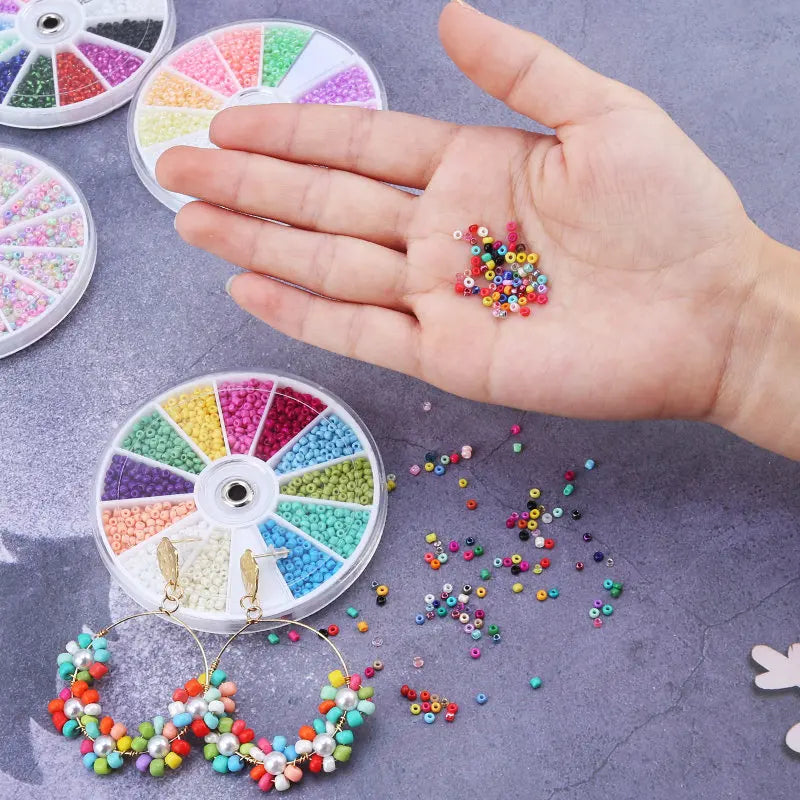 Glass Seed Beads Set 2000 Pieces For Jewelry Making DIY