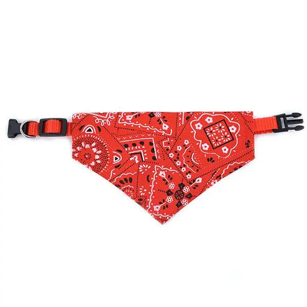 Adjustable Cat Collar With Scarf Bandana Pet Necktie