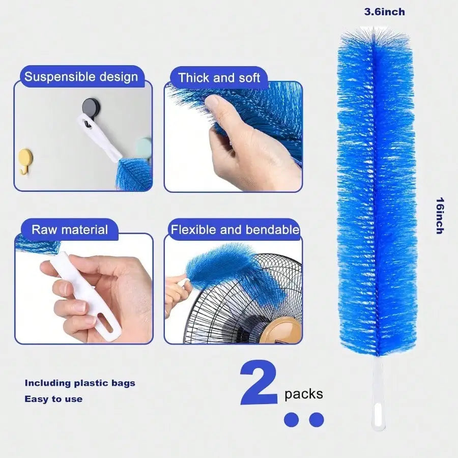 Fan Cleaner Brush Duster Microfiber For Ceiling And Curtains